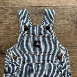 OshKosh Baby Knit-Like Denim Hickory Stripe Overalls